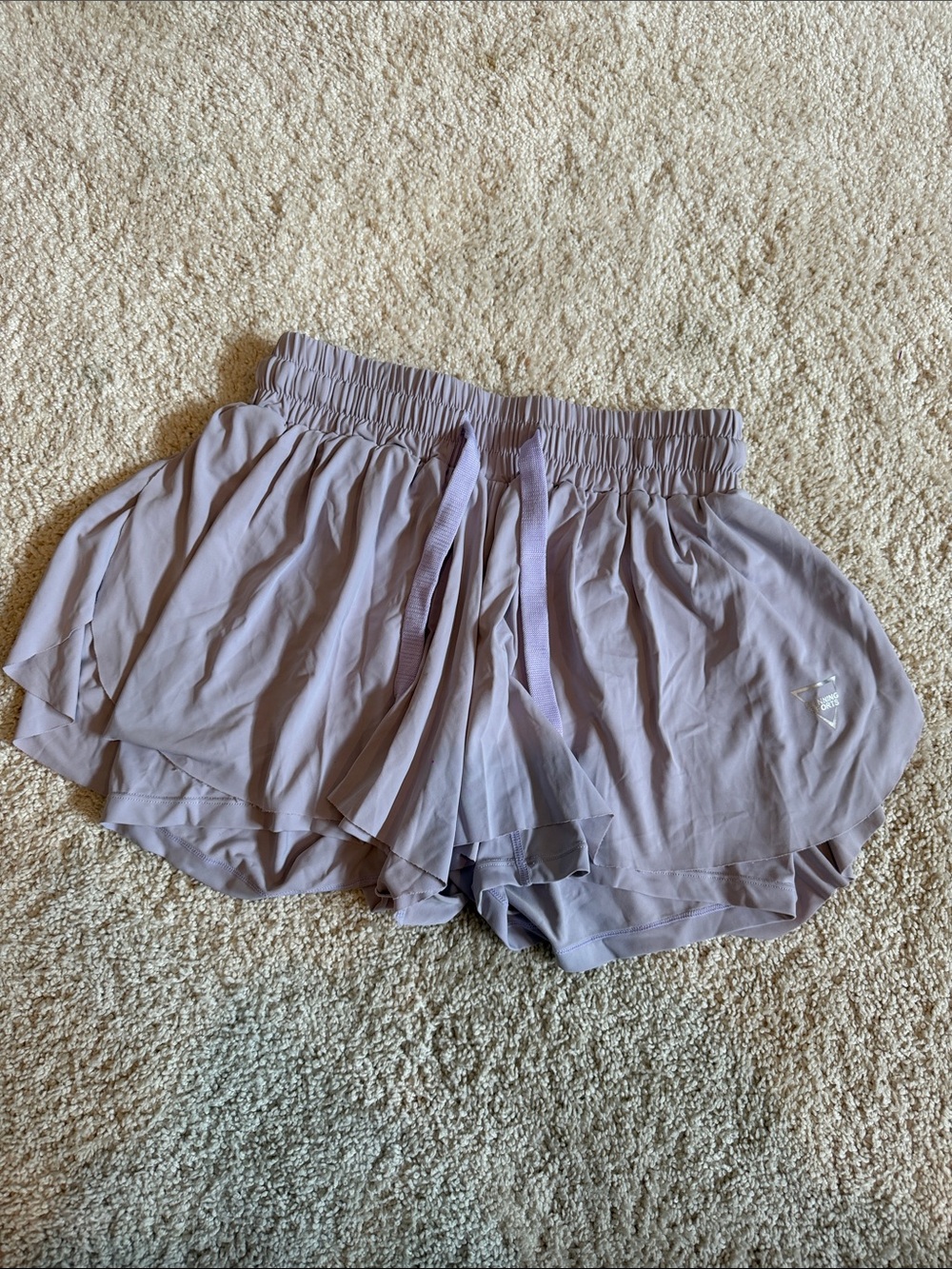 Women’s Lavender Athletic Layered Running Shorts